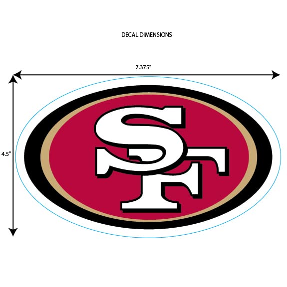 Siskiyou NFL Siskiyou Sports Fan Shop San Francisco 49ers Auto Decal 8 inch sheet Team Color - Image 4